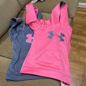 Two Girls Under Armour sweatshirts youth medium